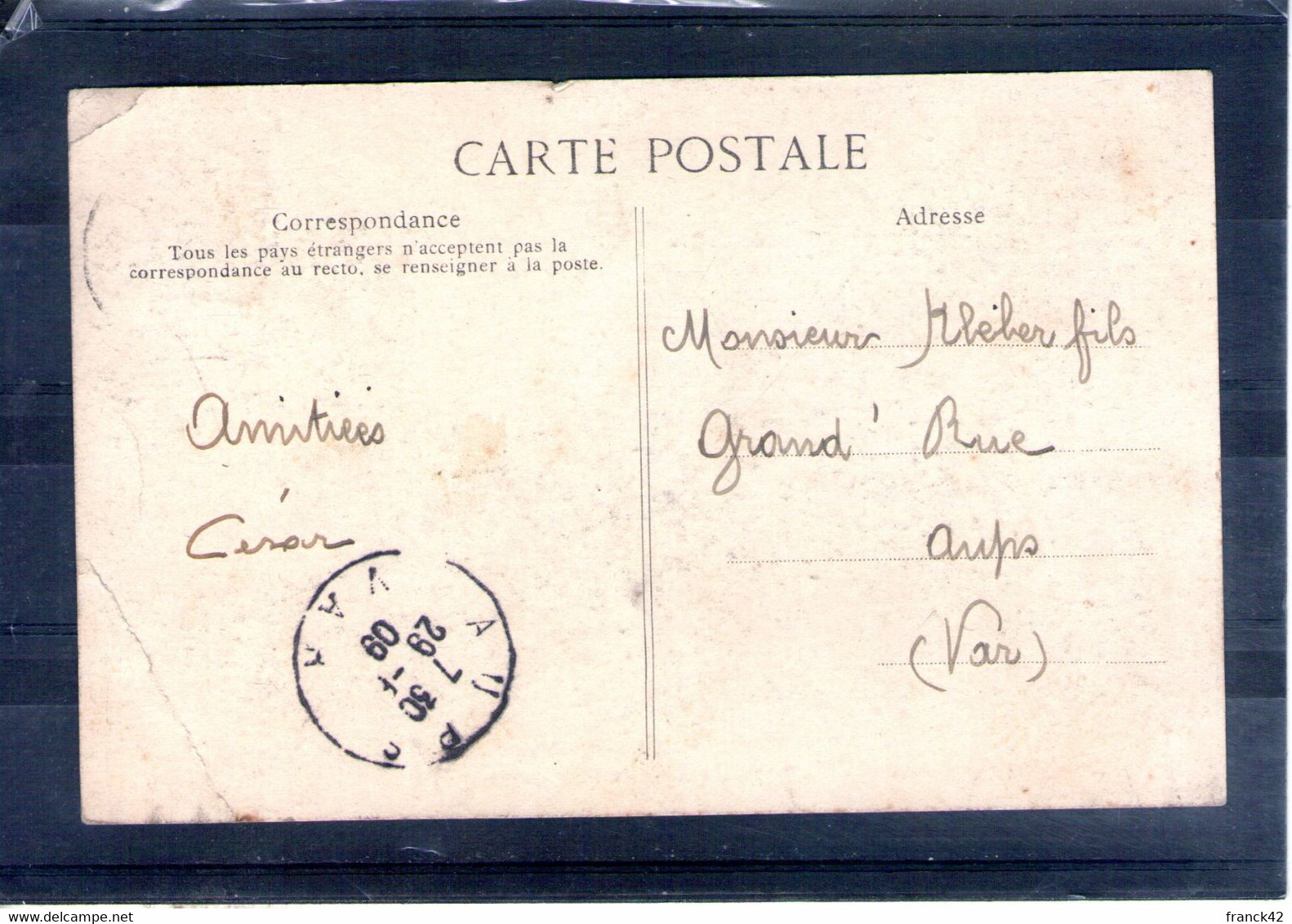 06. Nice. Casino Eldorado. 7. La Revue En L'air. 1909. Angle Bas Droite Cassé - Other & Unclassified