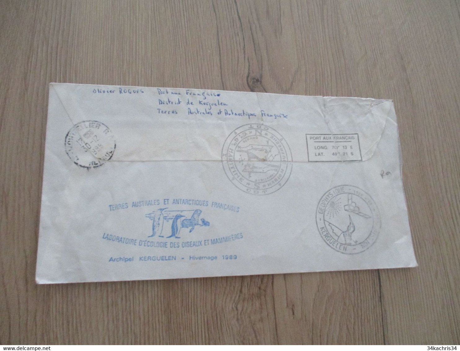 TAAF Terres Australes 1988 2TP En Recommandé Marion Dufresne Port Aux Français - Lettres & Documents