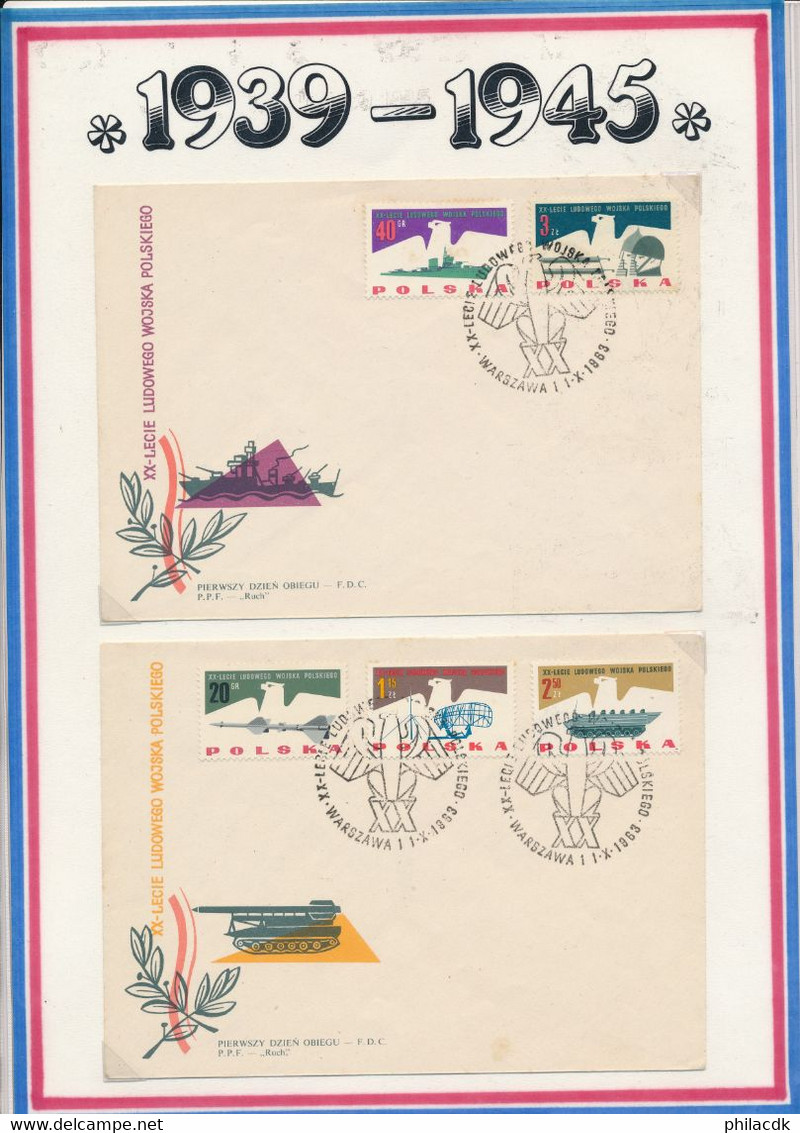 BELLE COLLECTION SUR 34 PAGES DE PRESENTATION SECONDE GUERRE MONDIALE POUR ETUDE AVEC TIMBRES BLOCS DOCUMENTS - Guerre Mondiale (Seconde)