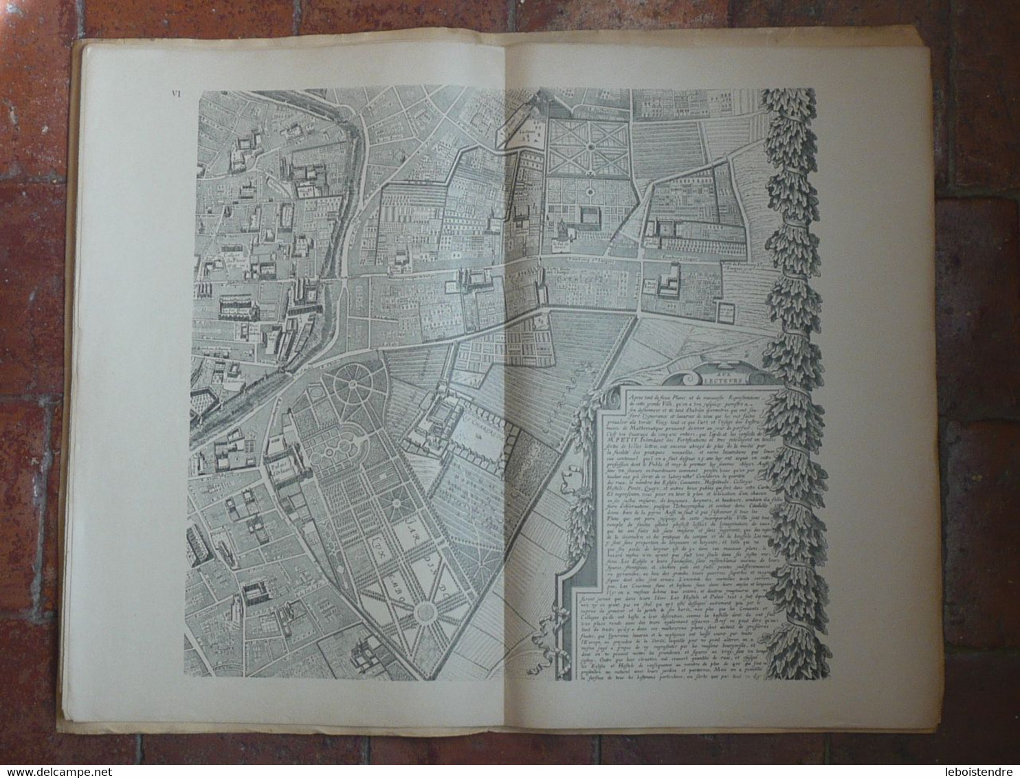 PLAN MONUMENTAL DE PARIS AU XVIIe SIECLE PAR JACQUES GOMBOUST DEDIE A SA MAJESTE LE ROY LOUIS XIV EN L AN DE GRACE 1653