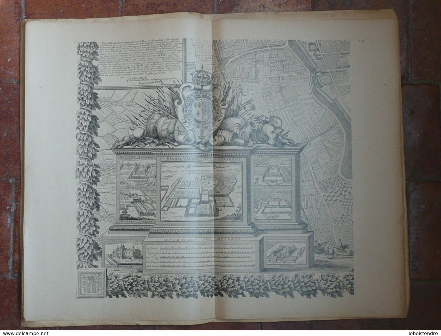 PLAN MONUMENTAL DE PARIS AU XVIIe SIECLE PAR JACQUES GOMBOUST DEDIE A SA MAJESTE LE ROY LOUIS XIV EN L AN DE GRACE 1653