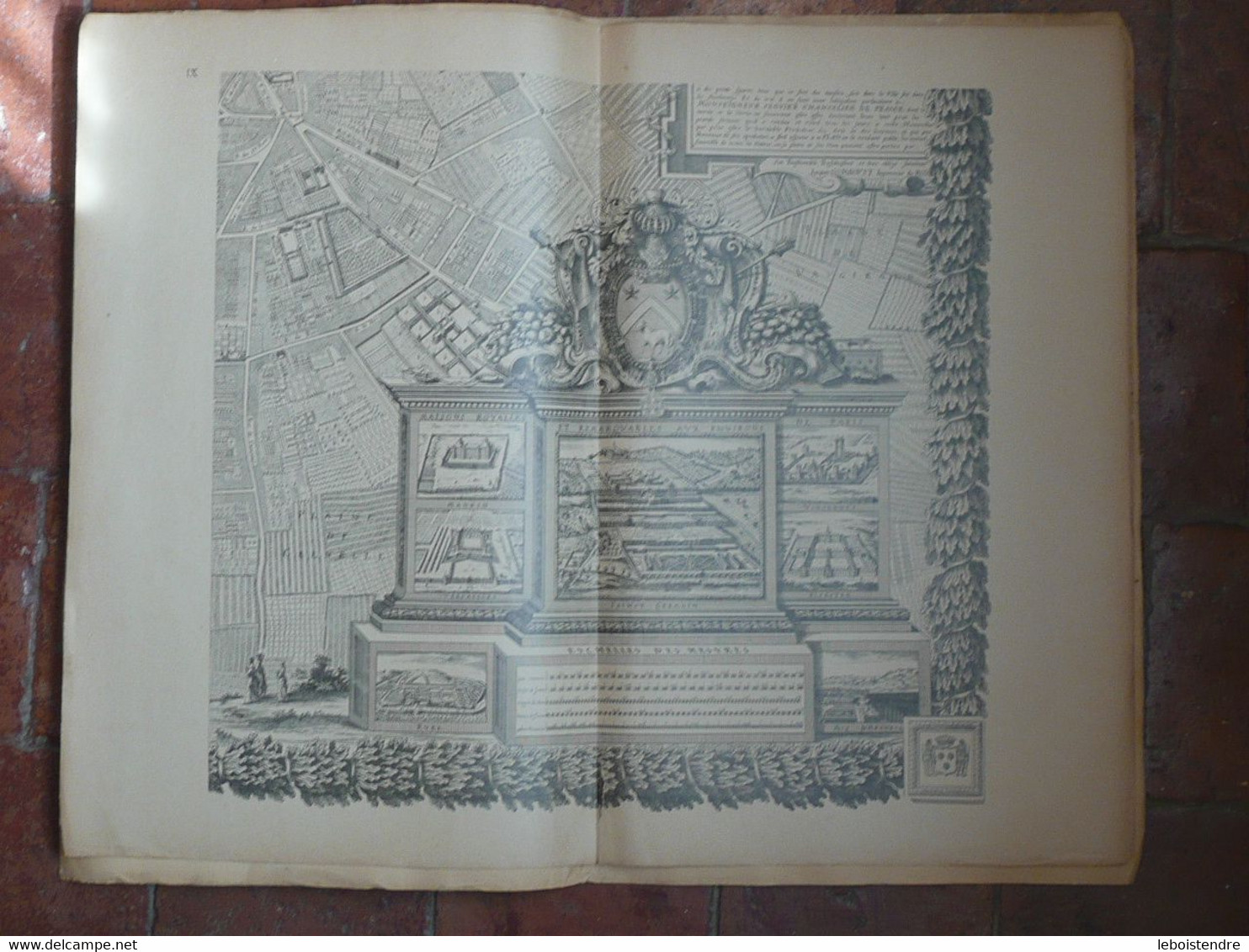 PLAN MONUMENTAL DE PARIS AU XVIIe SIECLE PAR JACQUES GOMBOUST DEDIE A SA MAJESTE LE ROY LOUIS XIV EN L AN DE GRACE 1653