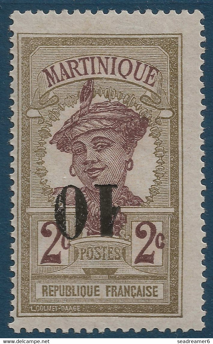 France Colonies Martinique N°84a* Variété Surcharge Renversé TTB Signé CALVES - Neufs