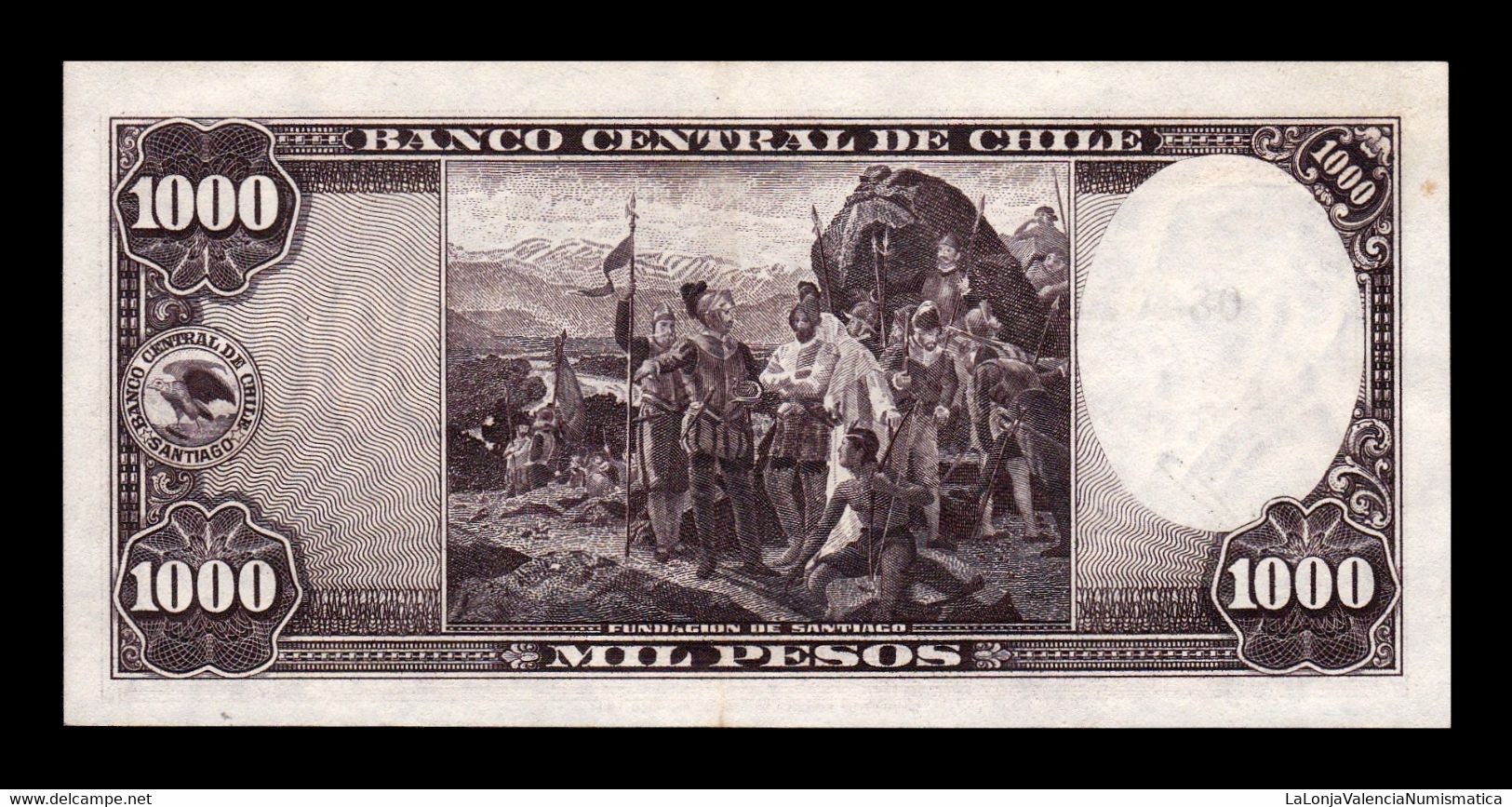 Chile 1000 Pesos 1947-1959 Pick 116(4) EBC/+ XF/+ - Chile