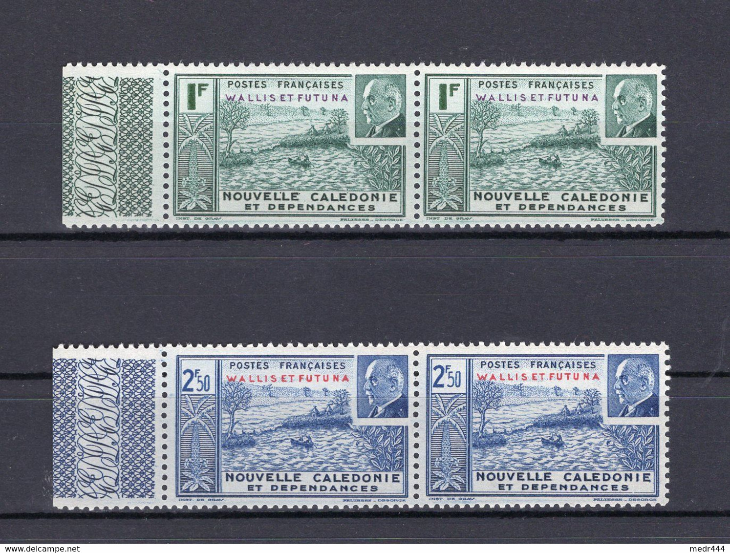 Wallis And Futuna 1941- Marechal Petain - Oceania, New Caledonia, Wallis And Futuna - Pair Of Stamps - MNH** - Superb*** - Covers & Documents