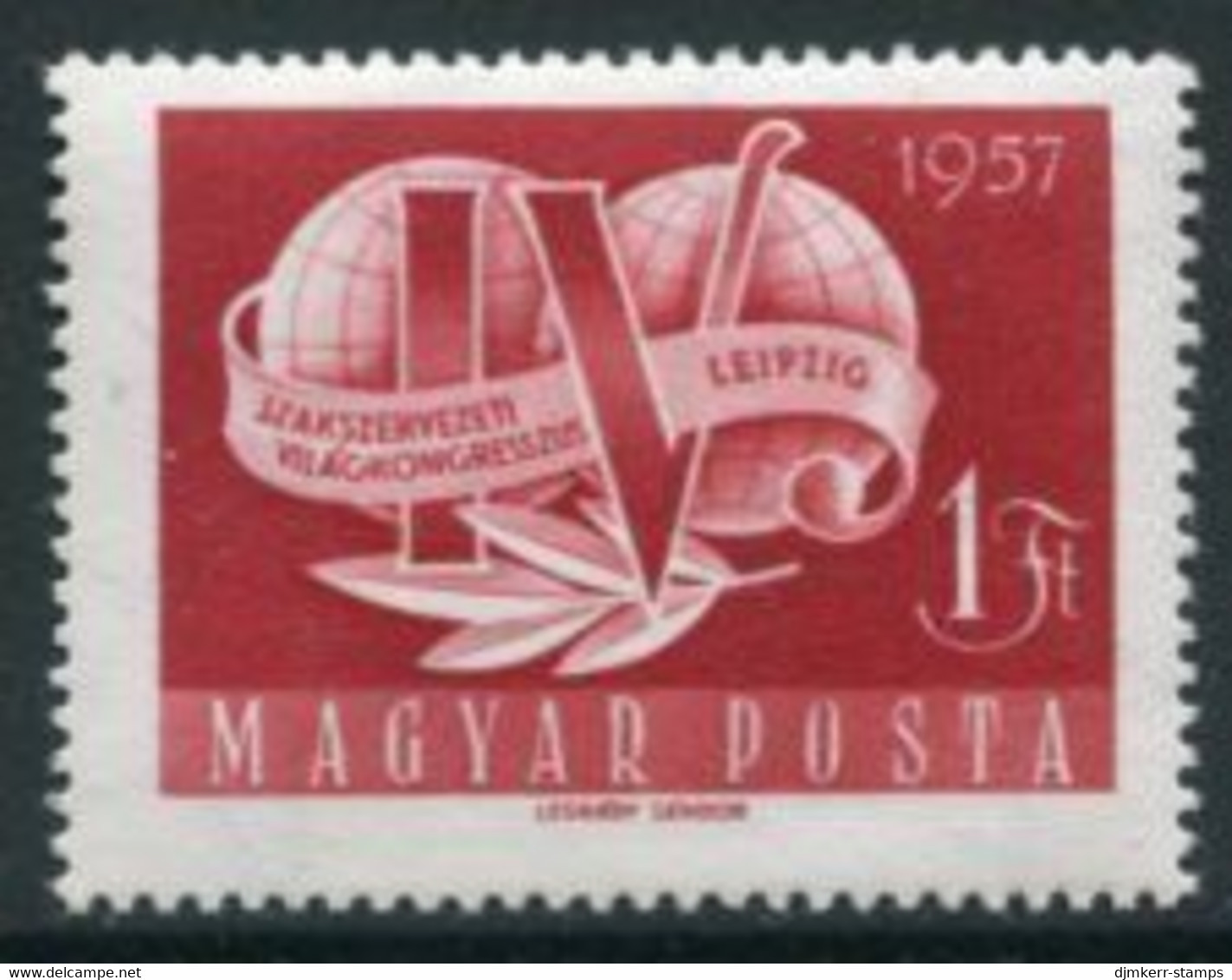 HUNGARY 1957 World Trades Union Congress MNH / **.  Michel 1500 - Unused Stamps
