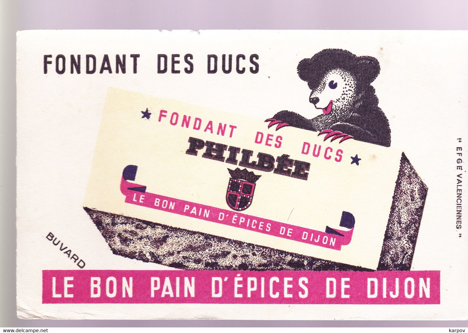 BUVARDS   -  FONDANT DES DUCS -PHILBÉE - Pan De Especias