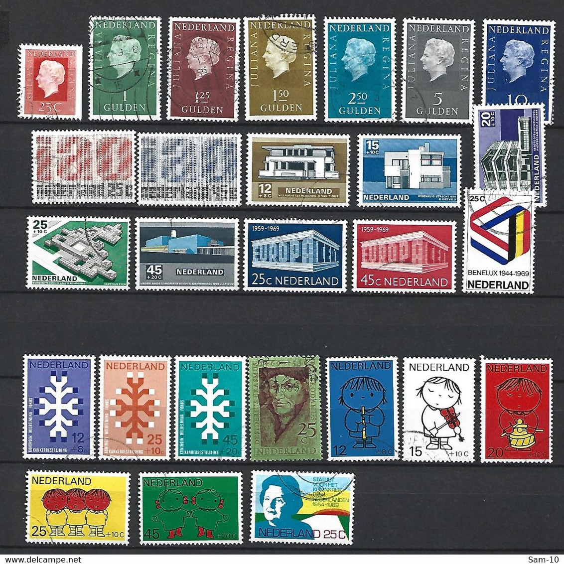 Année 1969 Compléte Pays Bas Oblitéré N 882 / 905 - Full Years