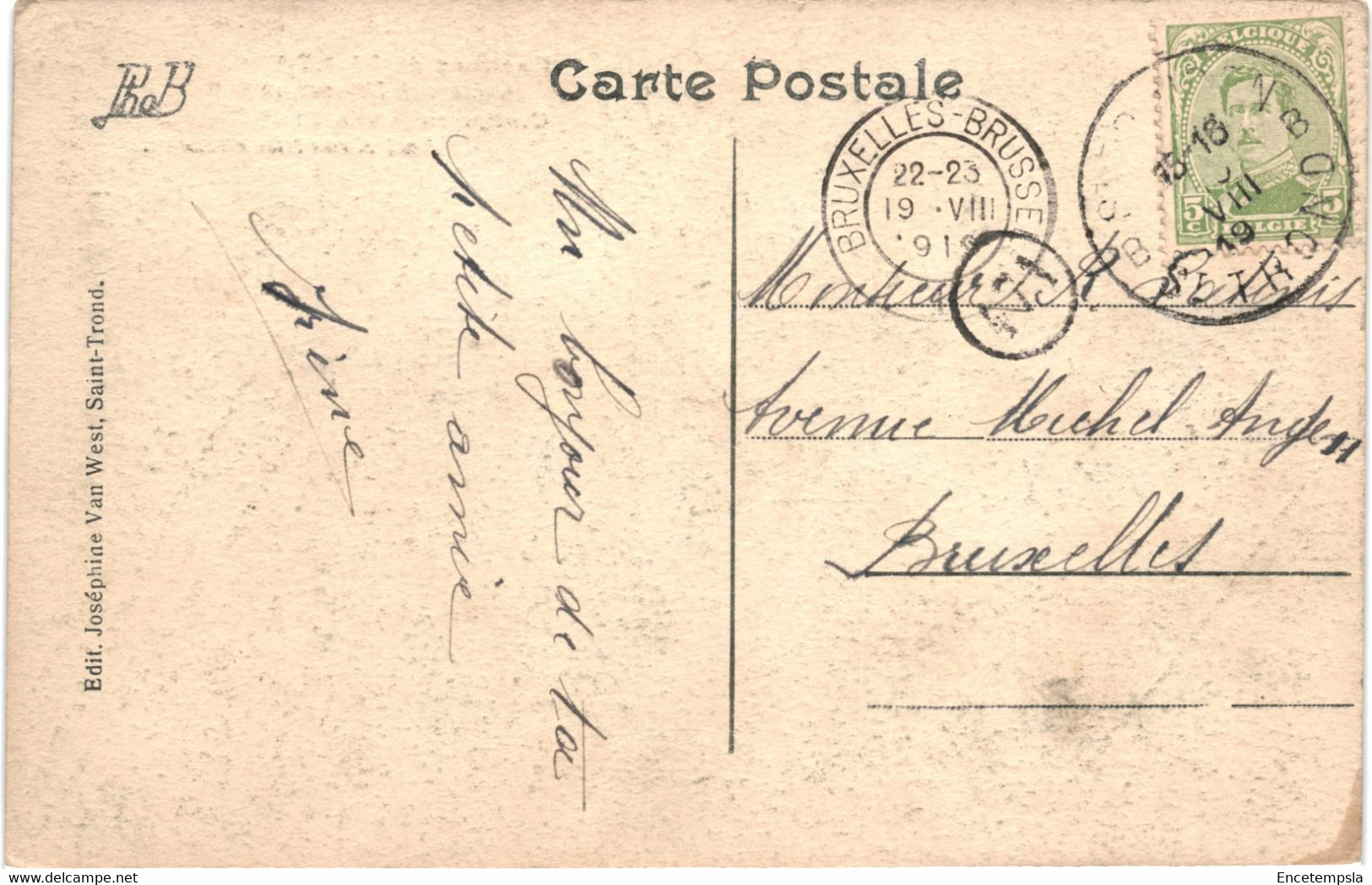 CPA Carte Postale Belgique-Saint Trond Château De Nieuwenhoven  1919 VM46959 - Sint-Truiden