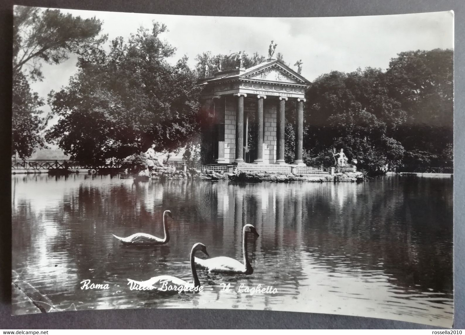 Cartolina 1962 ITALIA ROMA VILLA BORGHESE IL LAGHETTO Italy Postcard Italien Ansichtskarte Italie Carte Postale - Parken & Tuinen