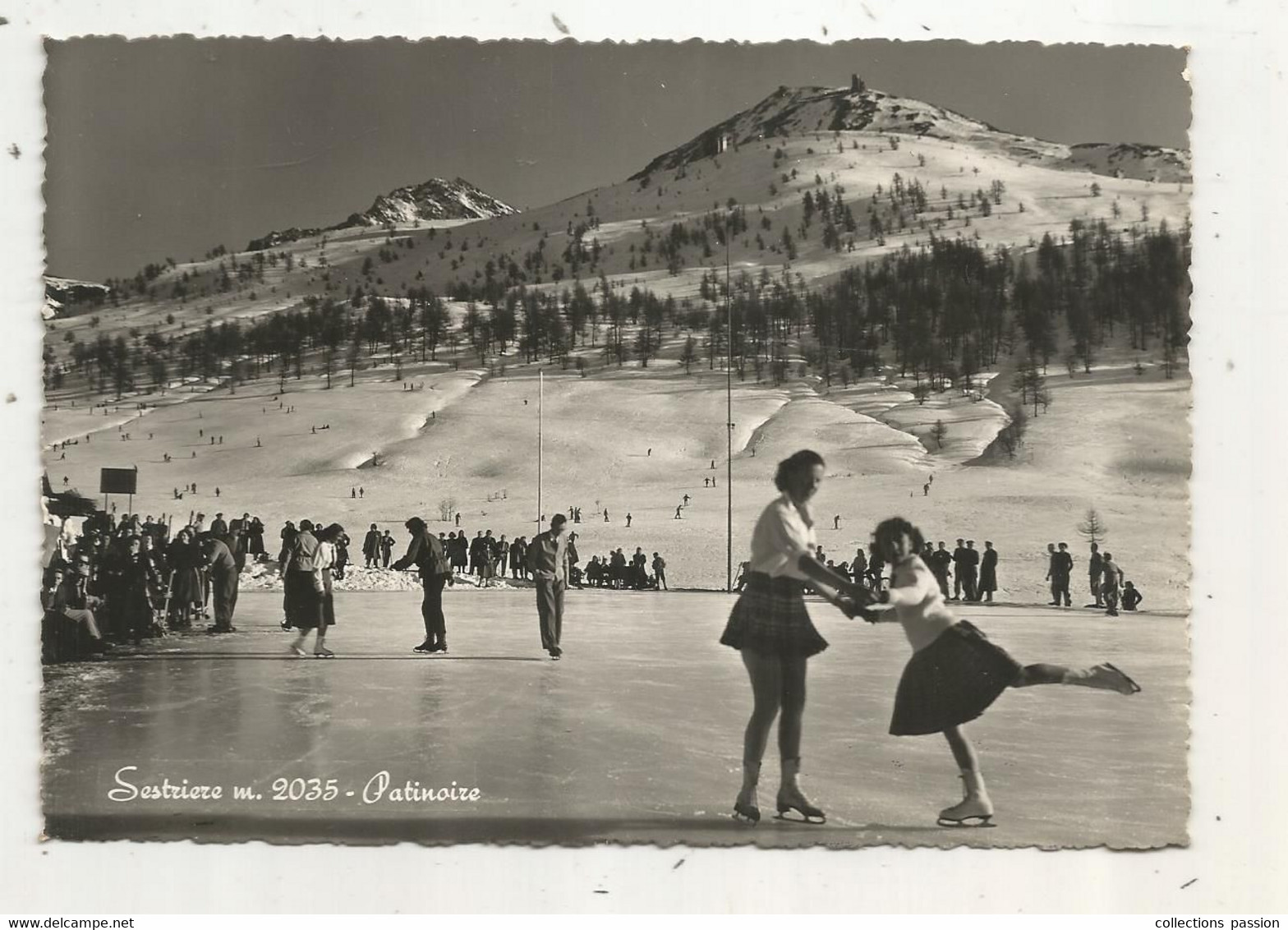 Cp , Sports , Patinage , ITALIE ,PIEMONTE, SESTRIERE ,patinoire ,vierge - Pattinaggio Artistico