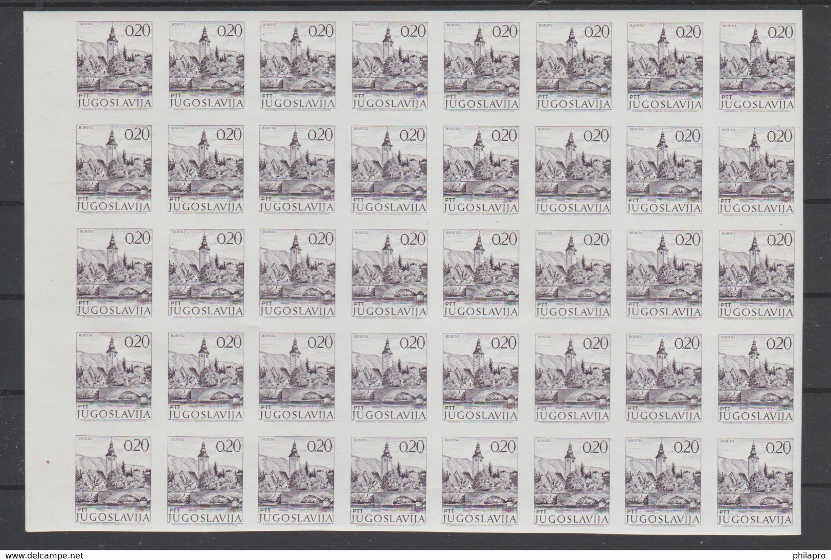 YOUGOSLAVIE  IMPERF.  Lot Of 40 Stamps VIEW  Réf  675T - Sin Dentar, Pruebas De Impresión Y Variedades