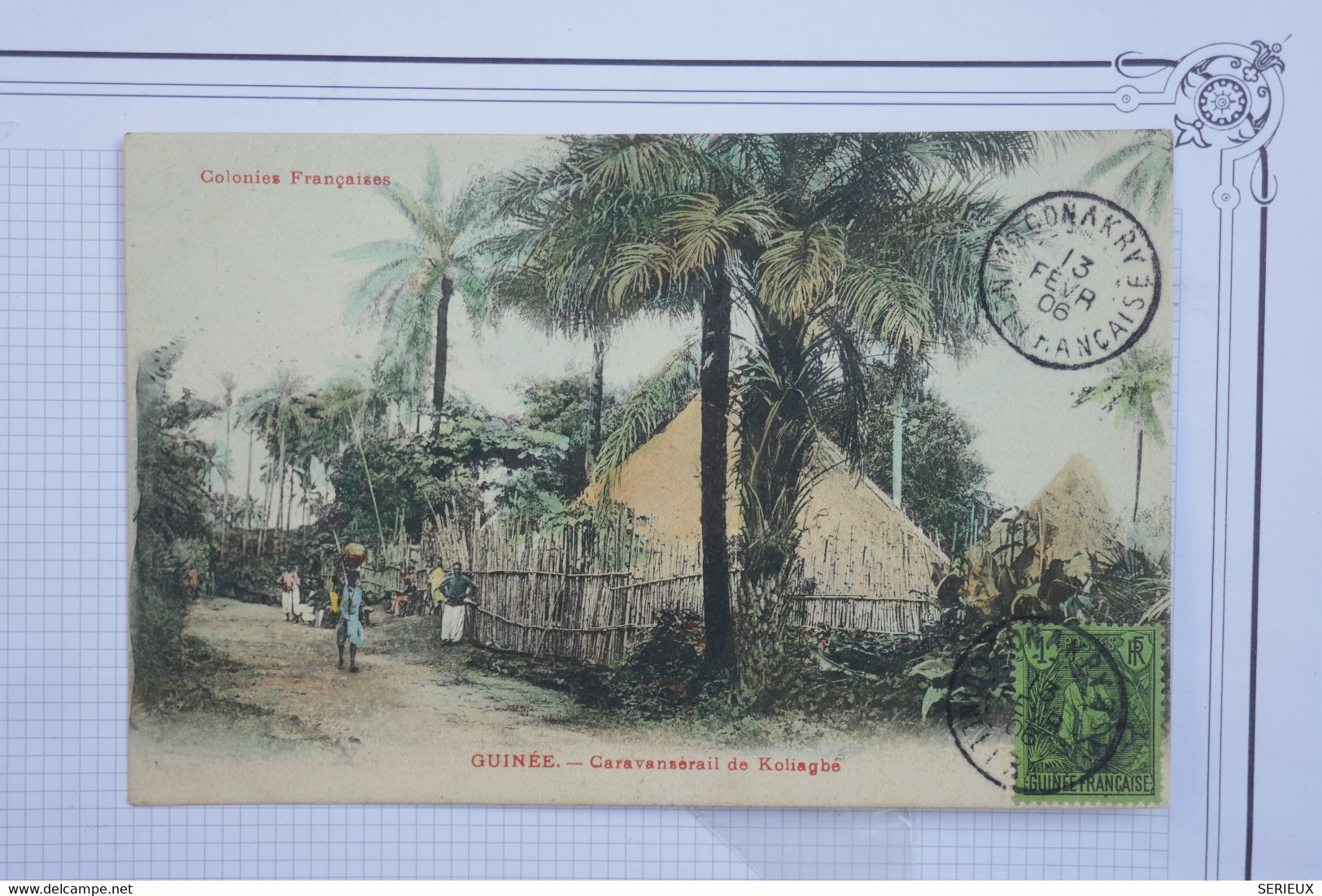 T11 GUINEE FRANC.  CARTE 1906 CONAKRY  POUR PARIS  FRANCE ++++   AFFRANCH. PLAISANT - Brieven En Documenten