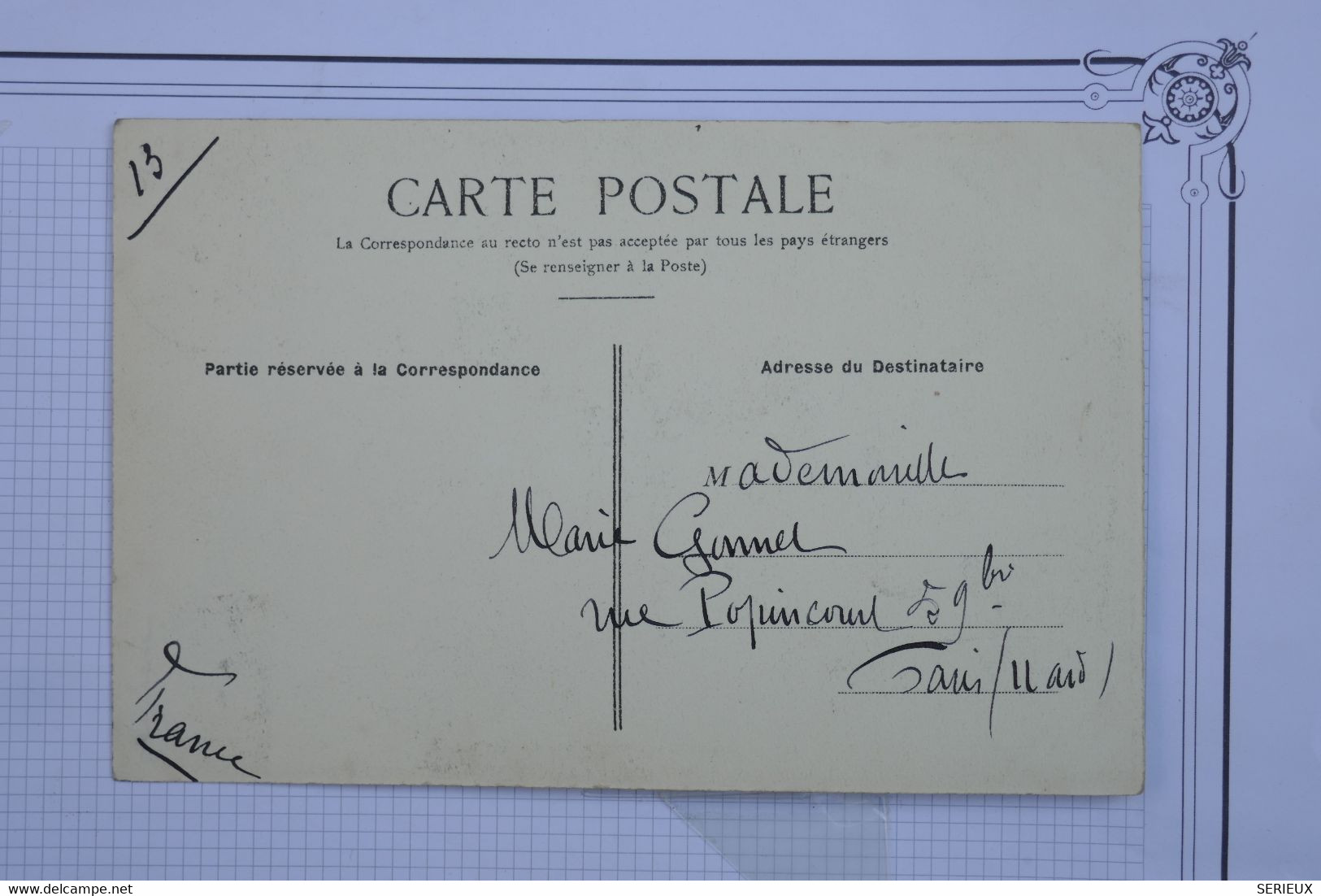T11 GUINEE FRANC.  CARTE 1906 CONAKRY  POUR PARIS  FRANCE ++++   AFFRANCH. PLAISANT - Lettres & Documents