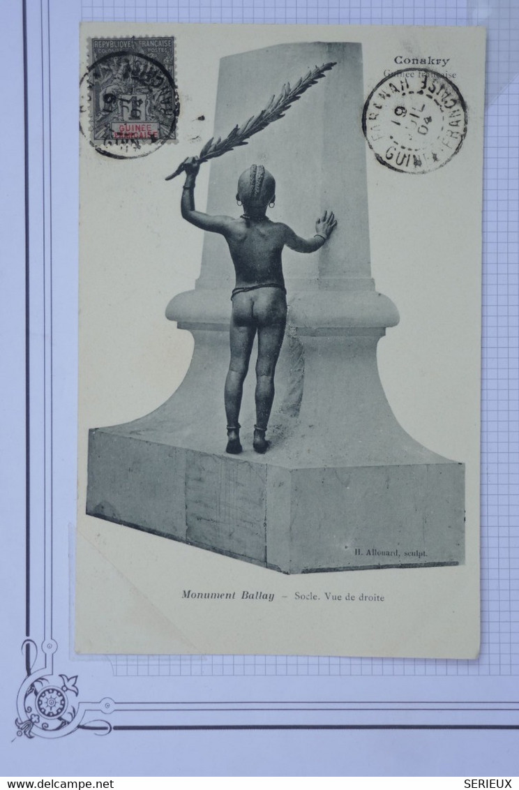 T11 GUINEE FRANC.  BELLE CARTE  1906 PETIT BUREAU FARANAH  ++MONUMENT BALLAY ++   AFFRANCH. PLAISANT - Brieven En Documenten
