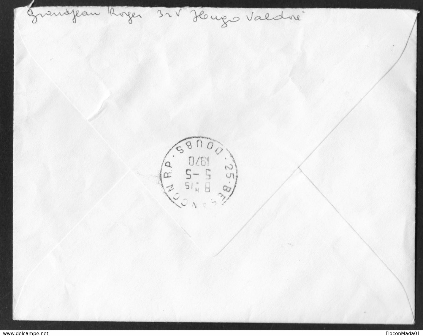 France Lettre 1970 Valdoie à Besançon Recommandée Europa N° 1599 X3 Cachet 4 Mai 1970   V. Scan - Posttarieven