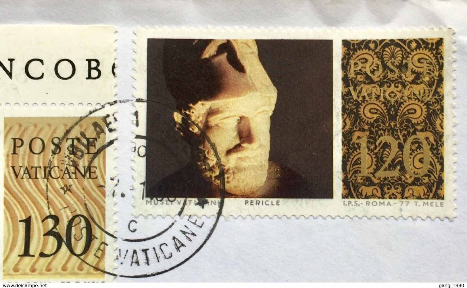 VATICAN USED 2000, COVER TO ITALY,4  STAMPS, ROMAN EMPIER ,ARCHEOLOGY,MONUMENT,BUILDING,ARCHITECTURAL,CULTURE,EARLY DRES - Storia Postale