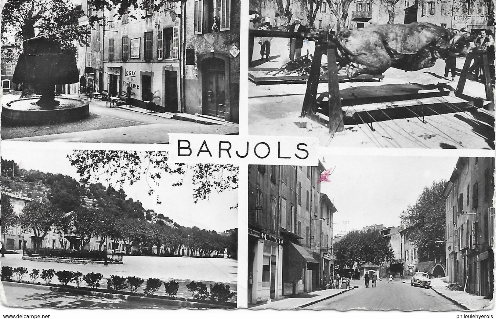 CPA 83 BARJOLS Multivues Dont Le Boeuf En Broche En 1957 - Barjols