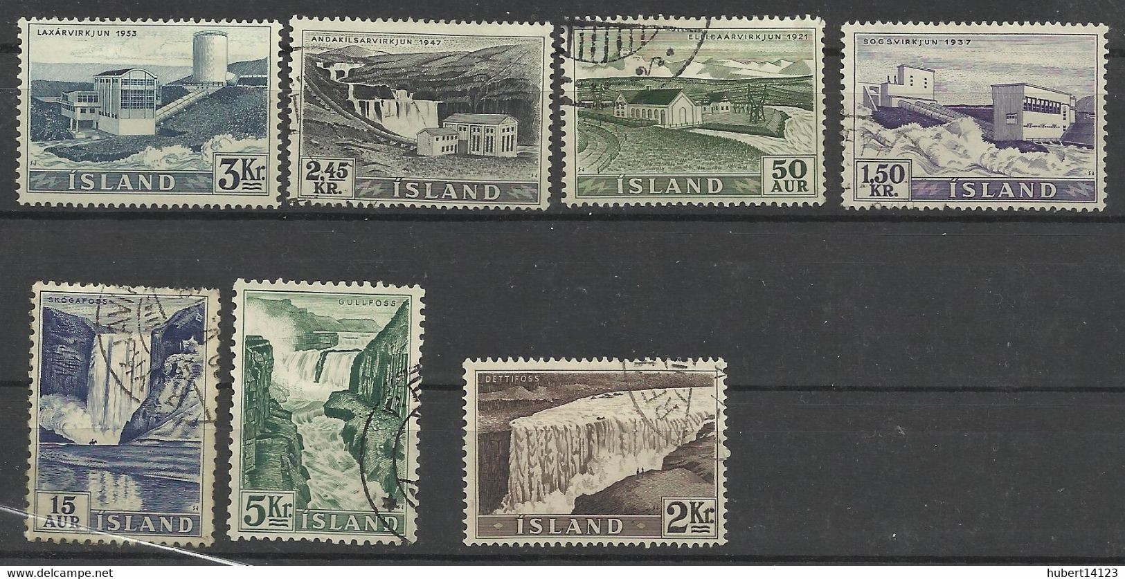 ISLANDE 1956 N° 261 à 268 Oblitérés (manque 263) Electricité - Autres & Non Classés