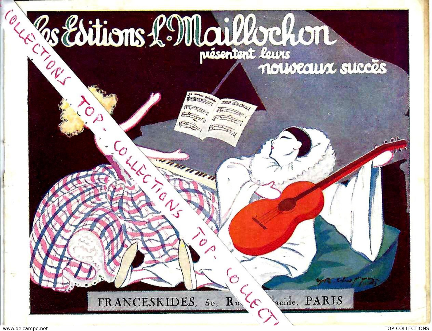 PARIS EDITIONS L. MAILLOCHON - PETIT ALBUM DE PARTITIONS  - 12 PAGES - PUBLICITÉ POUR LES ENREGISTREMENTS PAR DISQUES - Advertising