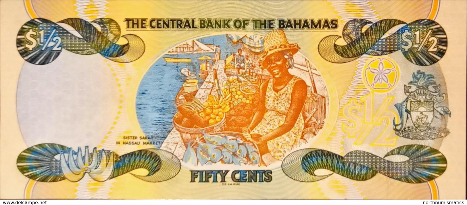 Bahamas 1/2 Fifty Cents 2001 Z 0000029 Replacement Unc - Bahamas