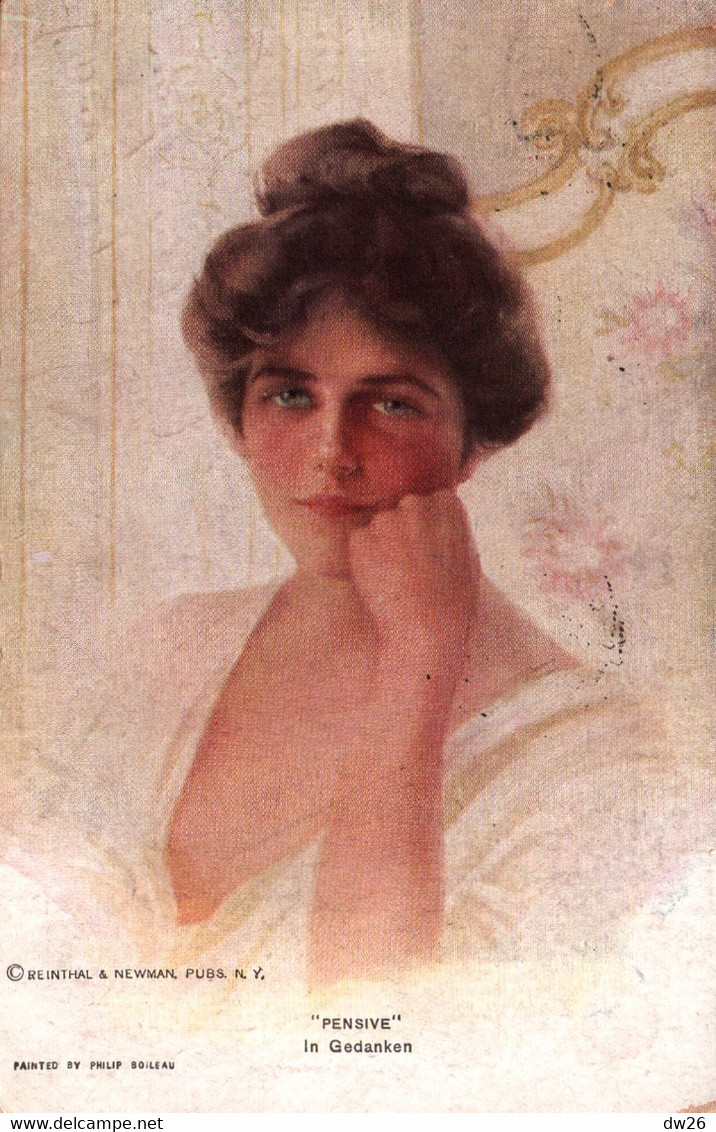 Illustration: Painted By Philip Boileau - Pensive In Gedanken - Reinthal & Newman - Carte RN N° 754 - Boileau, Philip