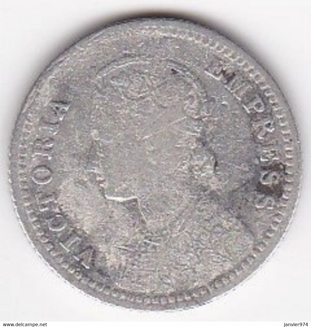 India-British 1/4 Rupee 1882 C Calcutta ,  Victoria, En Argent,  KM# 490. Rare - Inde