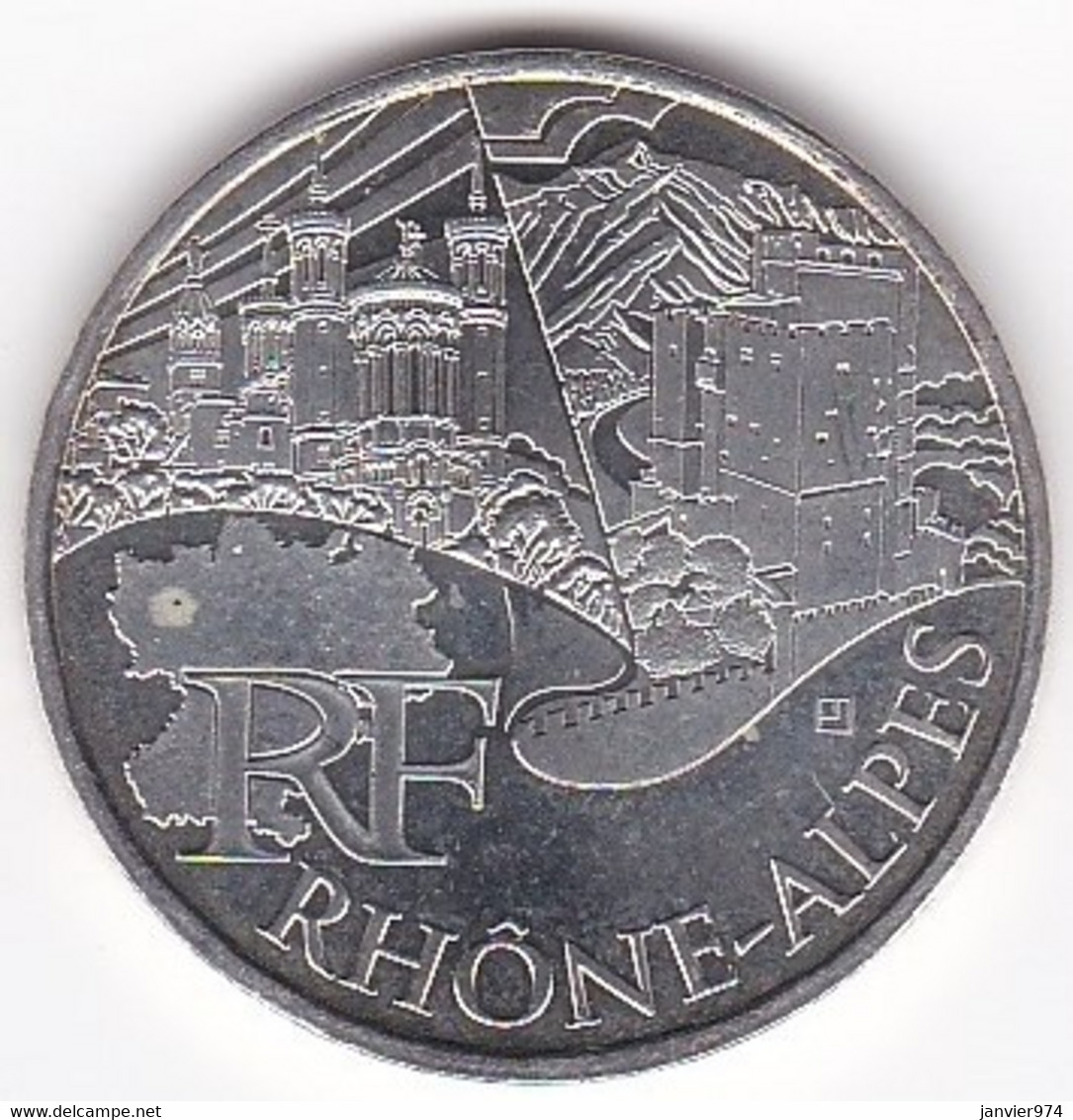 10 Euro Rhône Alpes 2011, En Argent - France