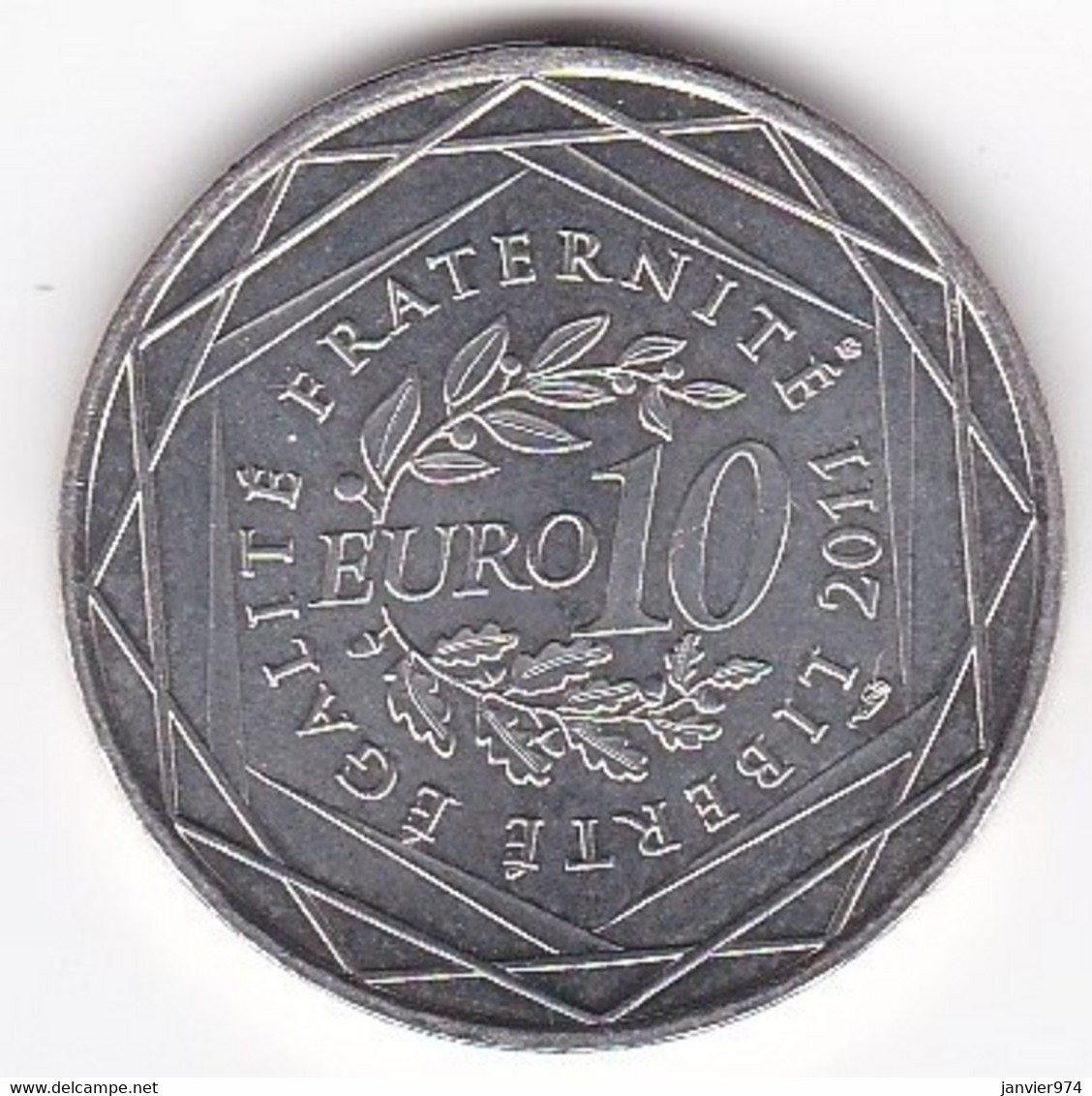 10 Euro Rhône Alpes 2011, En Argent - France