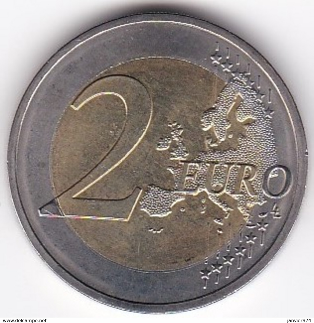 2 Euro Colorisée , 25e Anniversaire,  Porte De Brandebourg - France