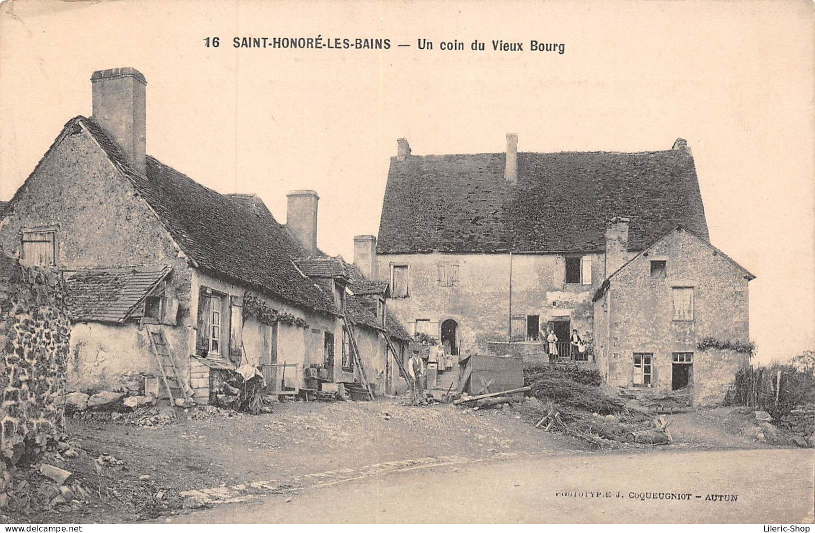 SAINT- HONORÉ-LES-BAINS (58) - Un Coin Du Vieux Bourg - Phototypie J. Coqueuniot - Autun Cpa - Saint-Honoré-les-Bains