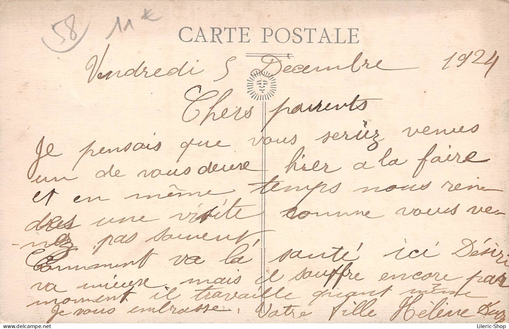 SAINT-AMAND-EN-PUISAYE (58) - La Route D'Arquian En 1924 - Édition Gaugey Cpa - Saint-Amand-en-Puisaye