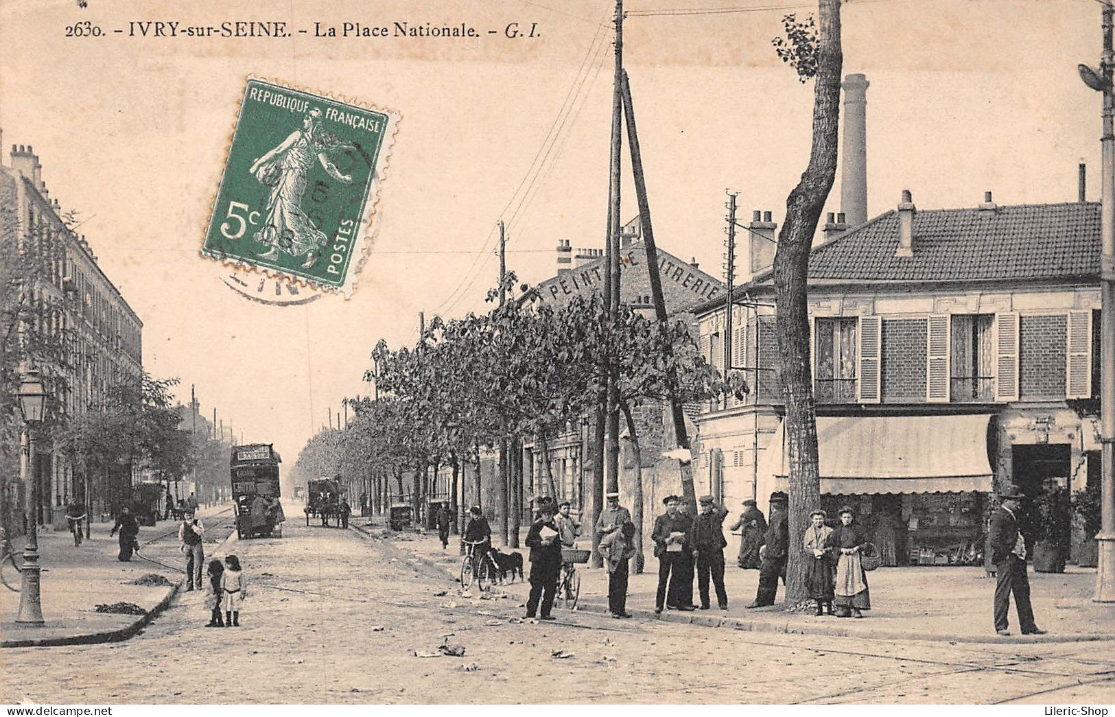 IVRY-SUR-SEINE (94) - La Place Nationale En 1908 - Éditions G.I - CPA - Ivry Sur Seine