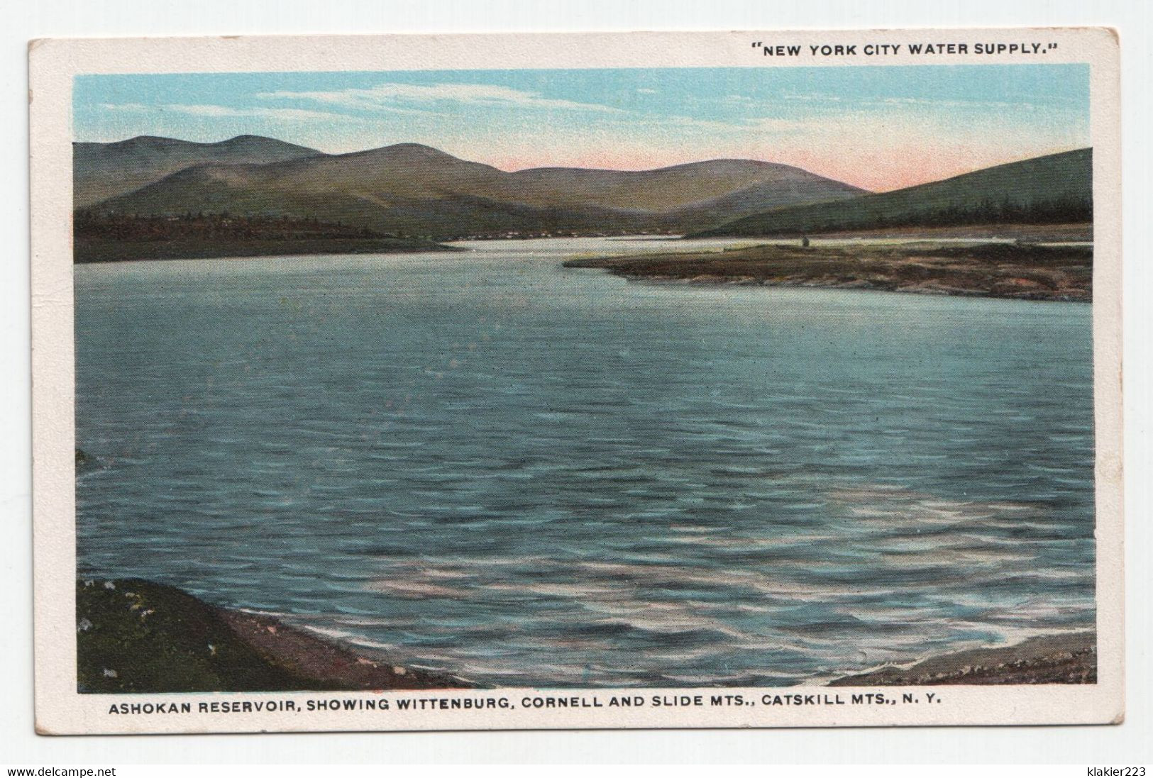 New York City Water Supply. Ashokan Reservoir, Showing Wittenburg, N.Y. - Catskills