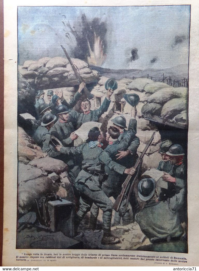 La Domenica Del Corriere 10 Settembre 1916 WW1 Nazario Sauro Chiesa Gorizia Yser - Guerre 1914-18