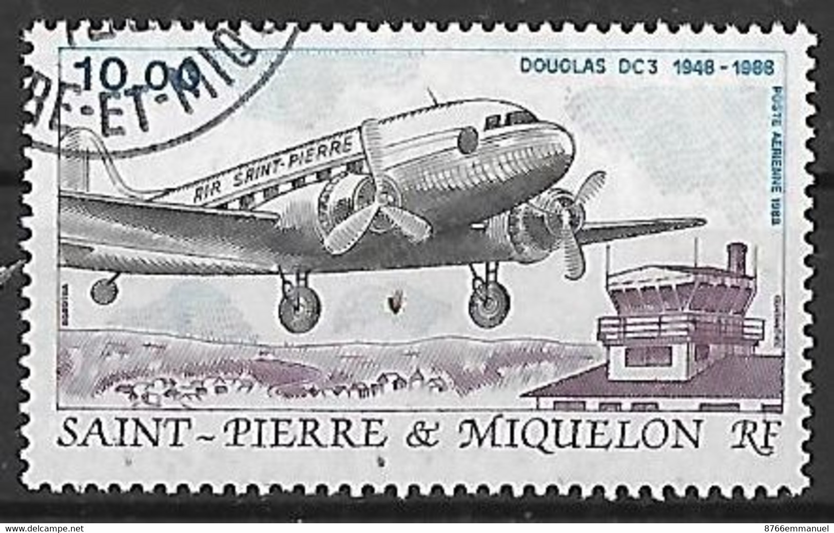 SAINT-PIERRE-ET-MIQUELON AERIEN N°67 - Usados