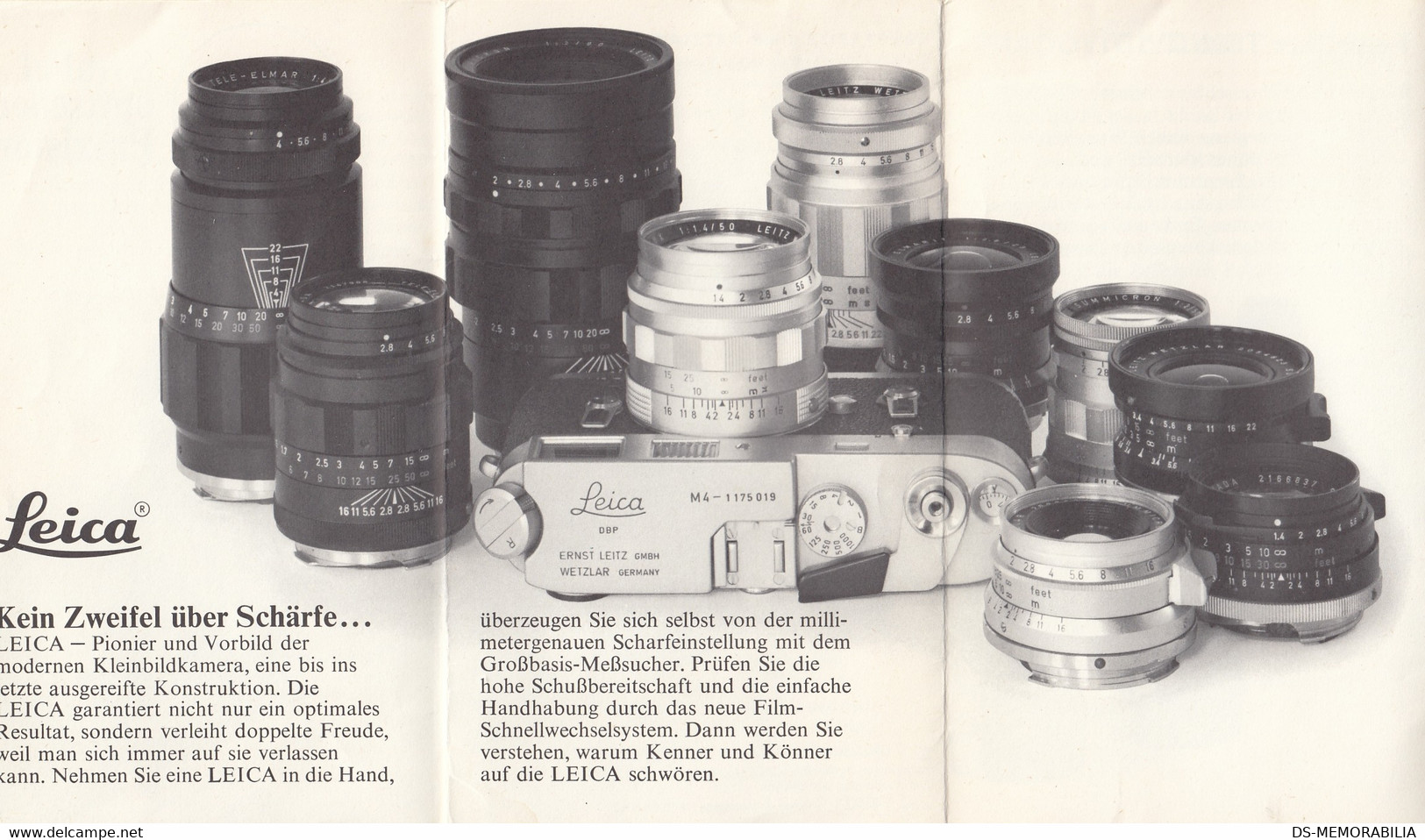 1968 Leica Leitz Wetzlar Germany Projectors Cameras Lenses Prospect Brochure - Lenti