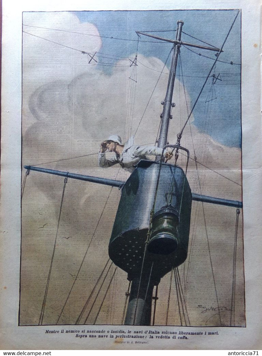 La Domenica Del Corriere 12 Maggio 1918 WW1 Piave America Waterloo Raimondi Navi - Weltkrieg 1914-18