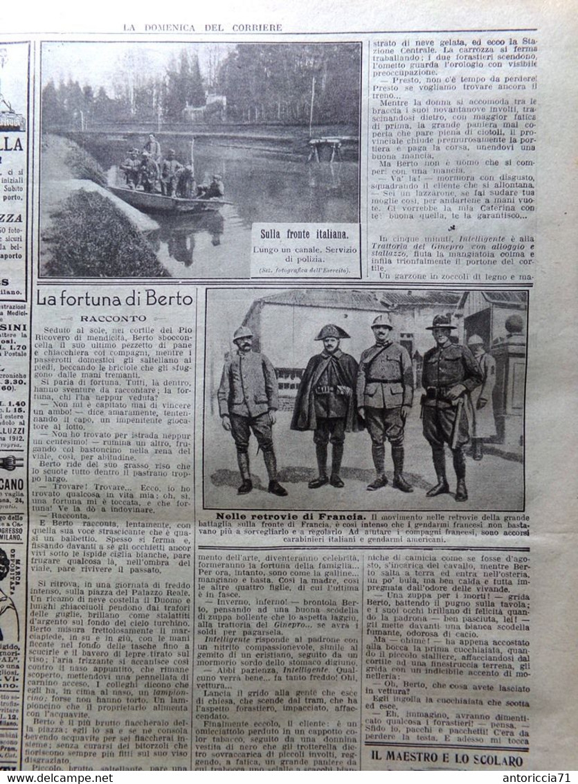 La Domenica Del Corriere 12 Maggio 1918 WW1 Piave America Waterloo Raimondi Navi - War 1914-18