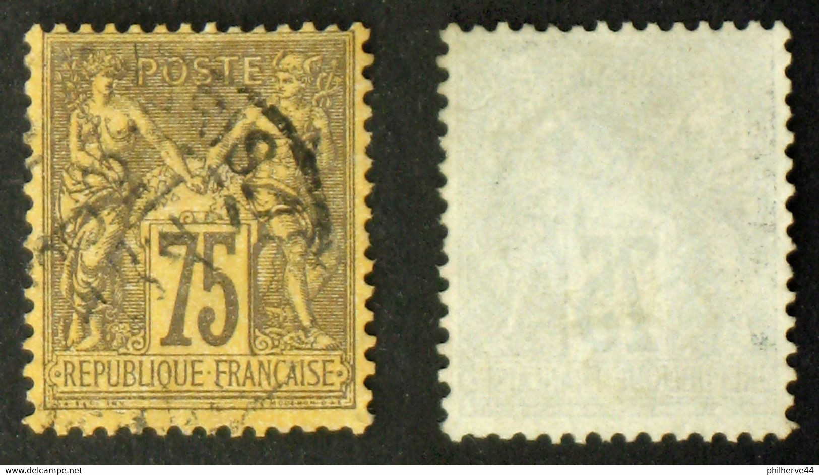 N° 99 75c SAGE Violet/orange TB Cote 50€ - 1876-1898 Sage (Type II)