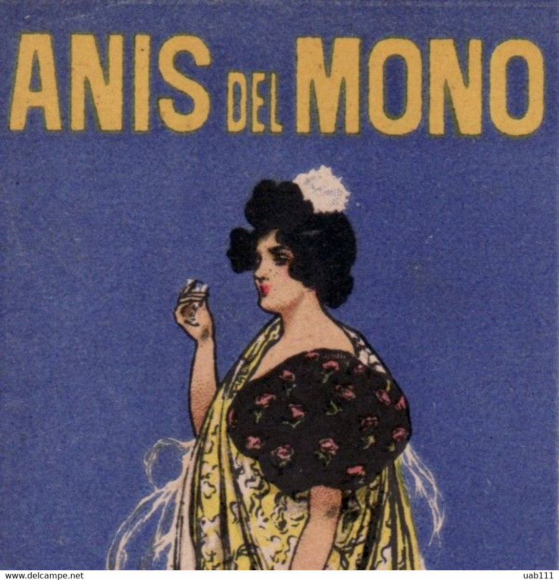 1898, Ramón Casas, « Anis Del Mono ». Femme Art Nouveau. Affiche. - Casas