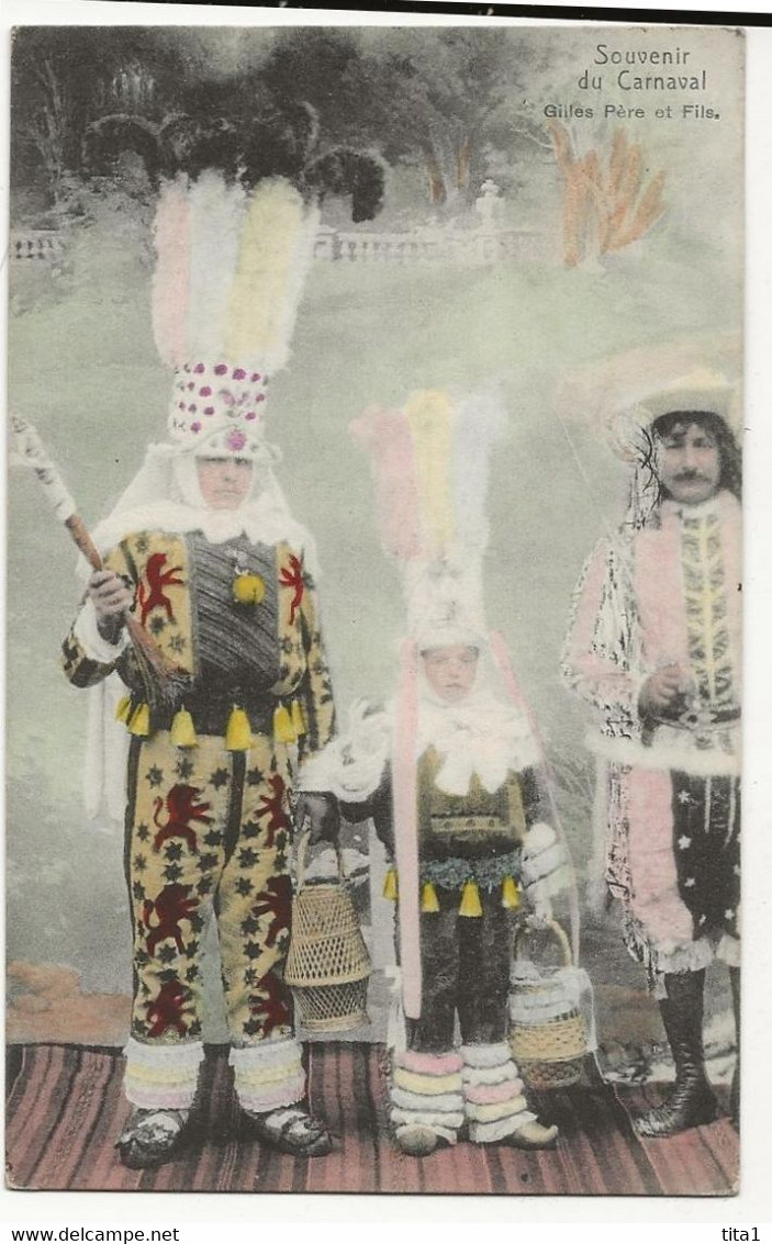 9 - Souvenir Du Carnaval - Gilles Père Et Fils - Binche