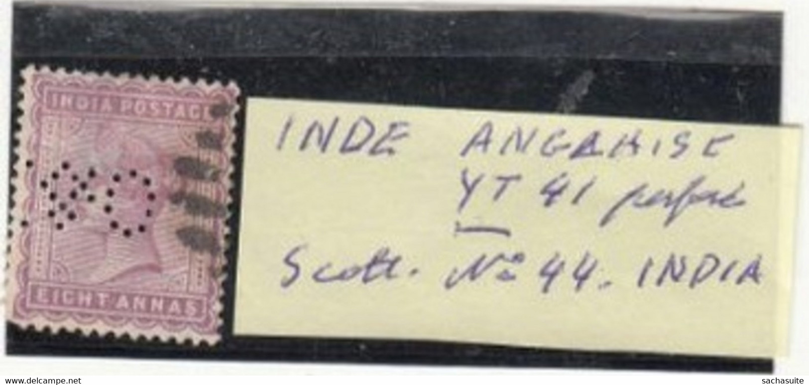 INDE ANGLAISE Y.T 41 Perforé Oblitéré  Scott INDE 44 - Autres & Non Classés