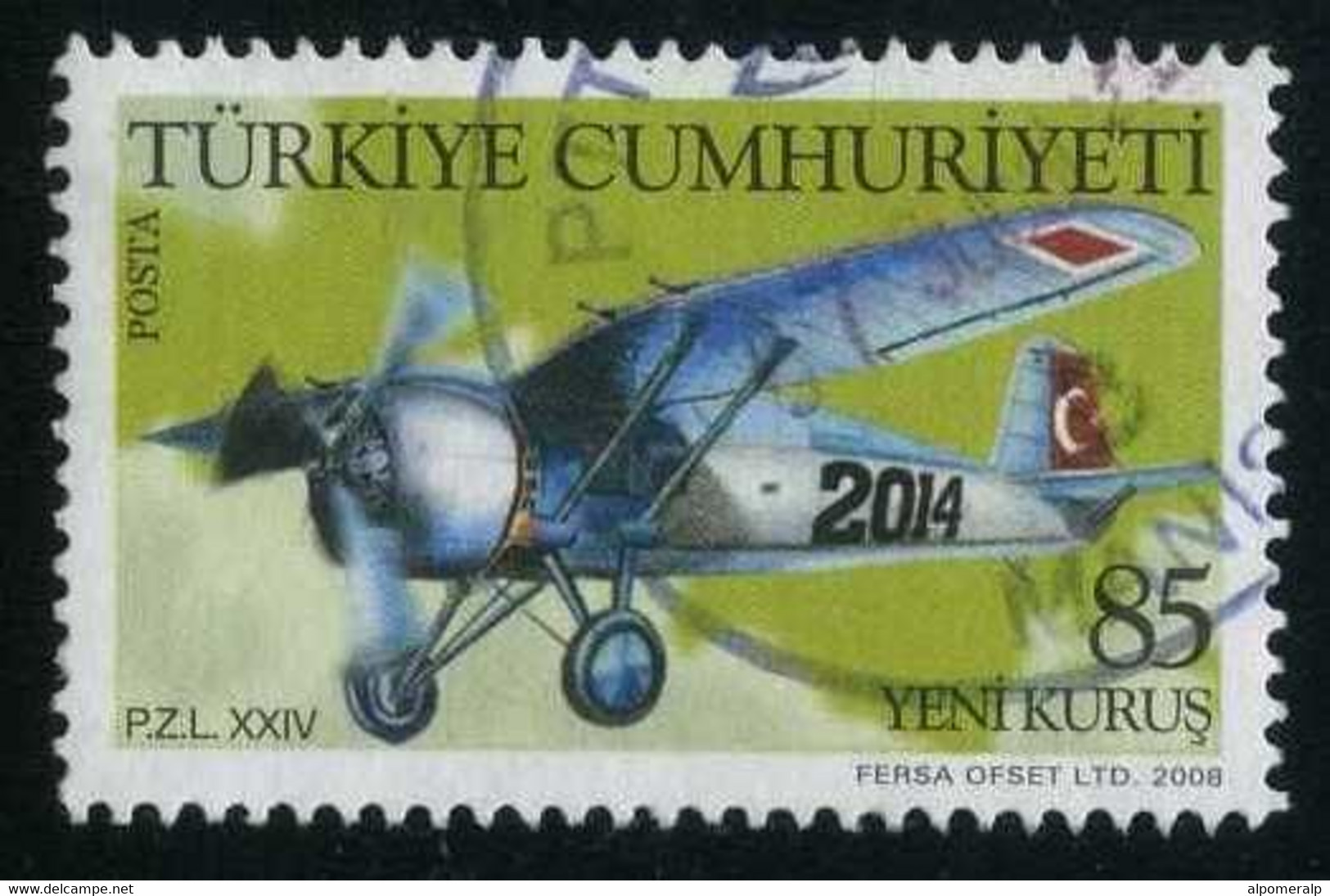 Türkiye 2008 Mi 3662 PZL XXIV, Combat, 1936-1943 | Airplane, Aircraft, Aviation - Usati