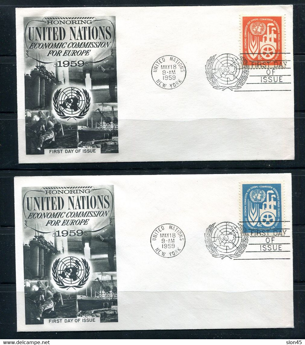 USA 1959 UN 11 Covers FDC+2 Cards 12673 - Lettres & Documents