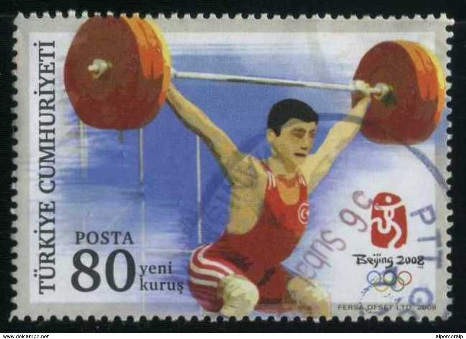 Türkiye 2008 Mi 3688 Weightlifting, Olympic Games Beijing - Usati