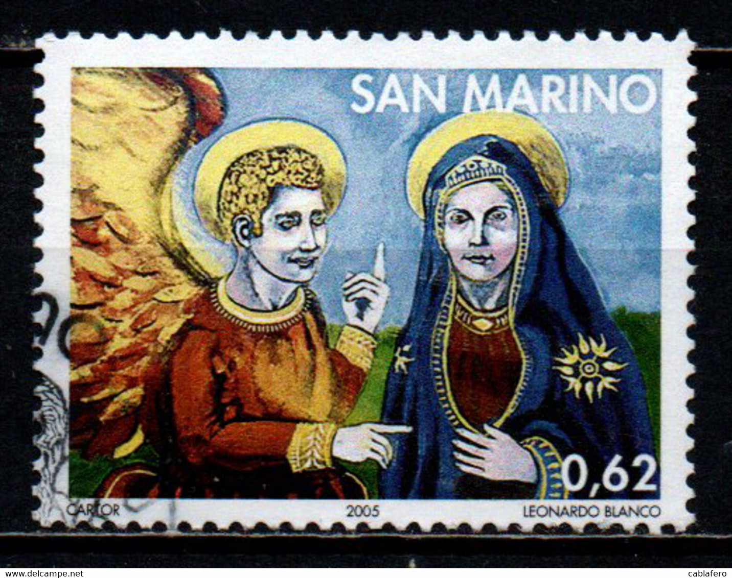 SAN MARINO - 2005 - NATALE - CHRISTMAS - NOEL - NAVIDAD - L'ANNUNCIAZIONE - USATO - Used Stamps