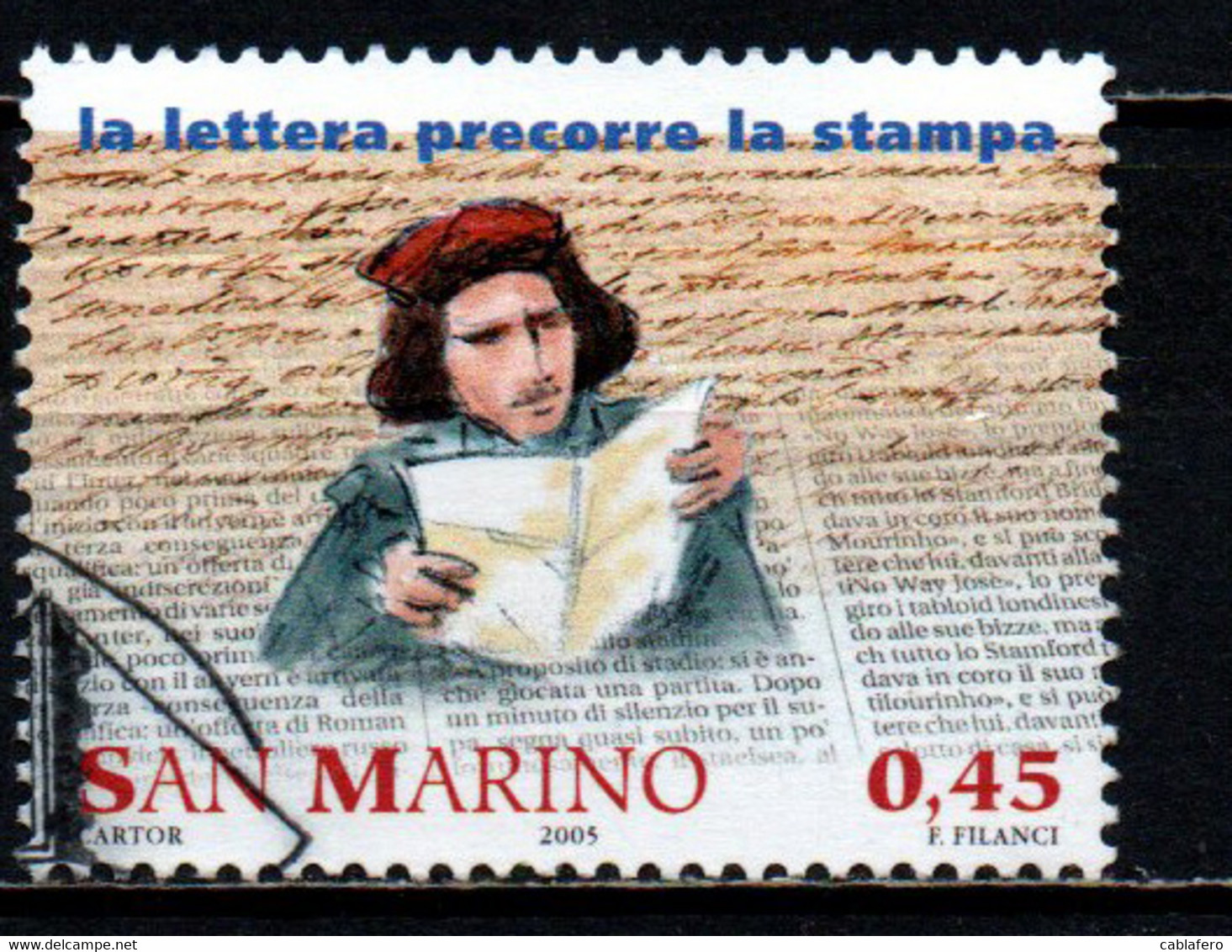 SAN MARINO - 2005 - STORIA DELLA POSTA - USATO - Usati