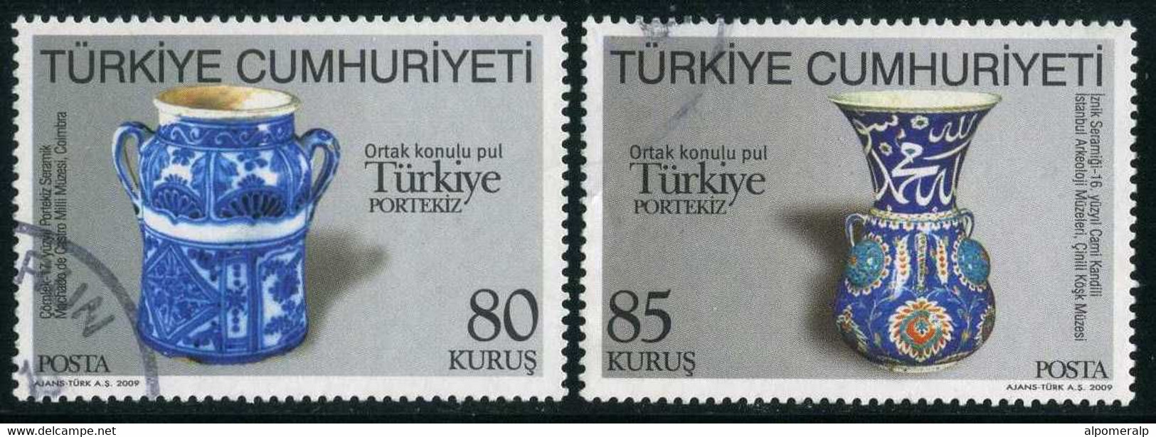 Türkiye 2009 Mi 3734-3735 Joint Issue Of Stamps Between Türkiye And Portugal | Fine Arts, Ceramics - Usati