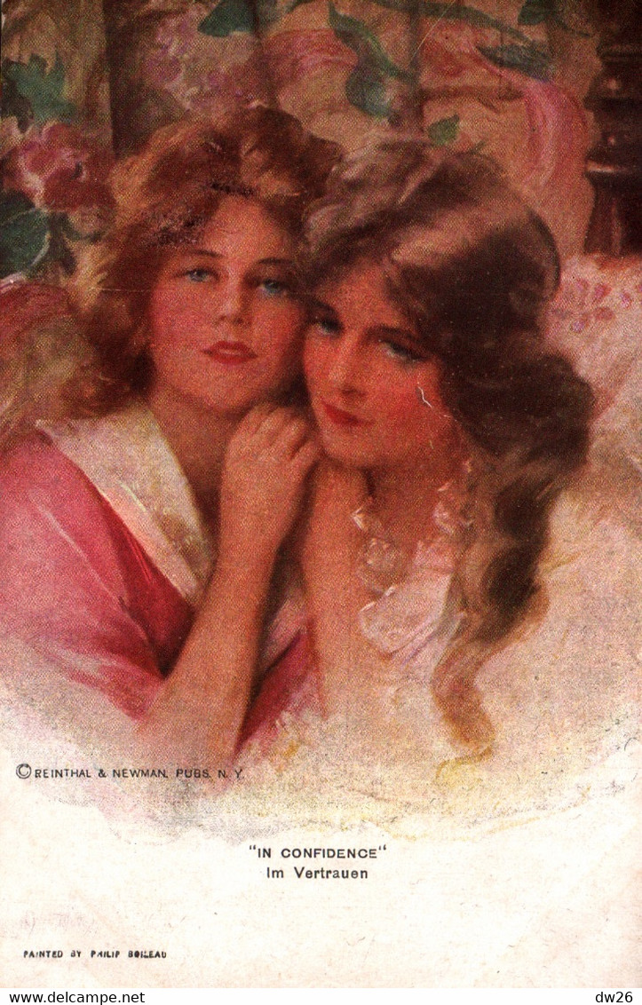 Illustration: Painted By Philip Boileau - In Confidence, Deux Femmes - Reinthal & Newman - Carte RN N° 760 - Boileau, Philip